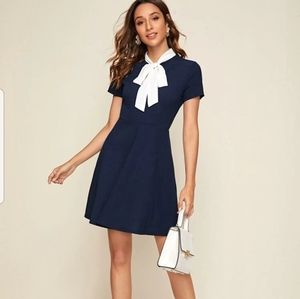 SHEIN Neck Tie Dress
